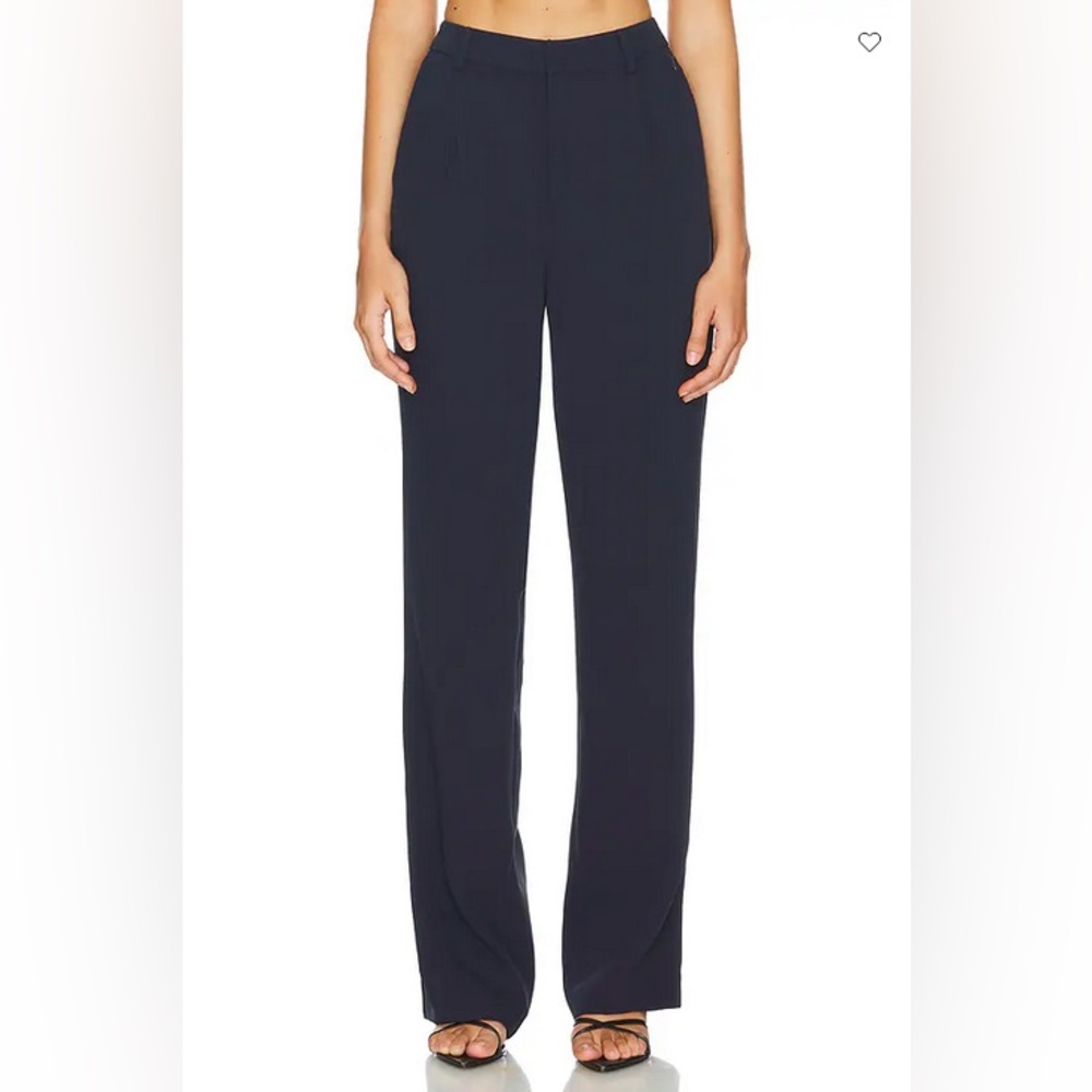 NWT Good American Luxe Suiting Column Trouser Navy size 16